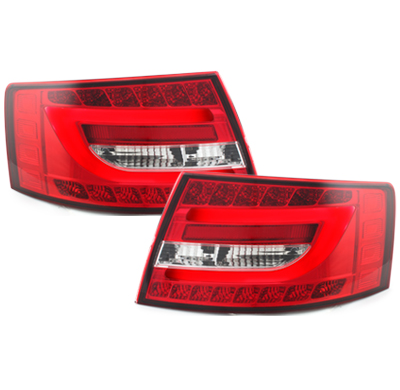 Pilotos Led Audi A6 4f Limousine 04-08 Rojo/Cristal