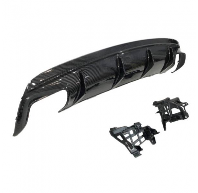 Difusor Trasero Mercedes Cla W117 16-18 4p/Sw Look A45 Carbono - Plástico Abs