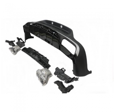 Difusor Trasero Mercedes GLC X253 COUPE 2020+ Black fabricado en: Plástico ABS