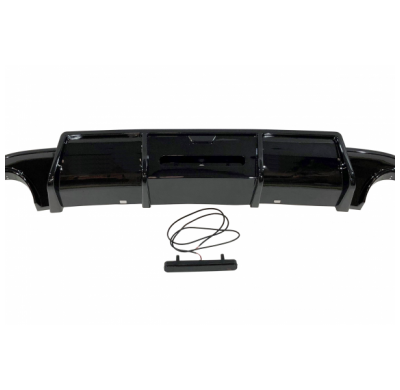 Difusor Trasero Volkswagen Golf 7 Look Trc Negro Brillante *Plástico Abs