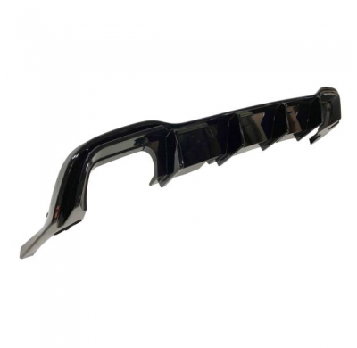 Difusor Trasero Volkswagen Golf 8 GTI Negro brillante 2 Salidas doble Plástico ABS