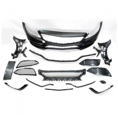 Paragolpes Delantero Mercedes W205 2014-2018 2P / 4P / SW look AMG C63 Spoiler fabricado en: Plástico ABS