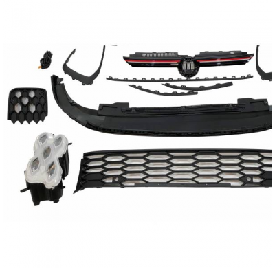 Paragolpes Delantero Volkswagen Golf 8 Look GTI fabricado en: Plástico ABS