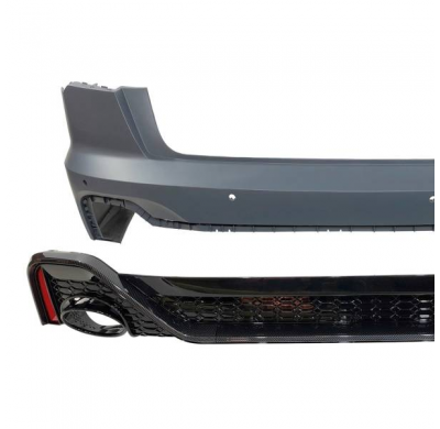 Paragolpes Trasero Audi A6 C8 4 puertas Look RS6 Carbono Plástico ABS