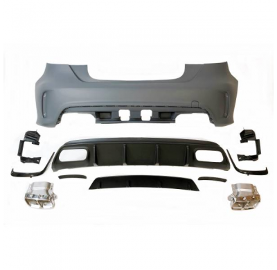 Paragolpes Trasero Mercedes W176 2012-2018 A45 Look Amg Sensores - Plástico Abs