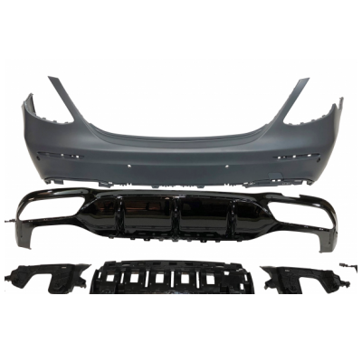 Paragolpes Trasero Mercedes W213 2016+  Look Amg E63 - Plástico Abs