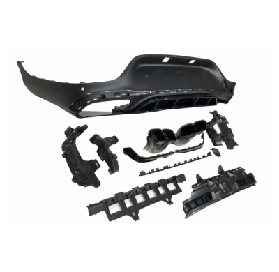 Difusor Trasero Mercedes GLC X253 COUPE 2020+ Black fabricado en: Plástico ABS