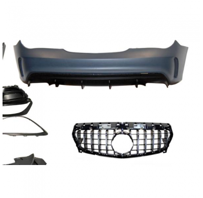 Kit Carrocería Mercedes W117 13-16 4p / Sw Lci Look Amg A45 Parrilla Plástico Abs