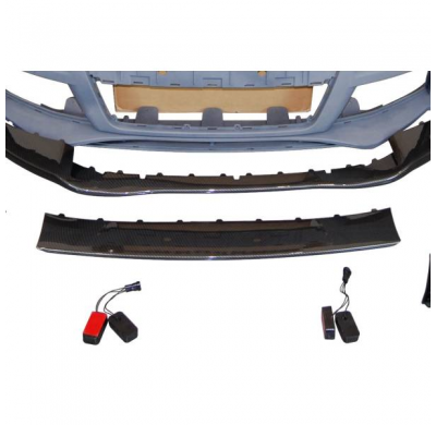 PARAGOLPES DELANTERO AUDI TT 06-13 8J LOOK RS SPOILER LOOK CARBONO - Paragolpes delantero Plástico ABS