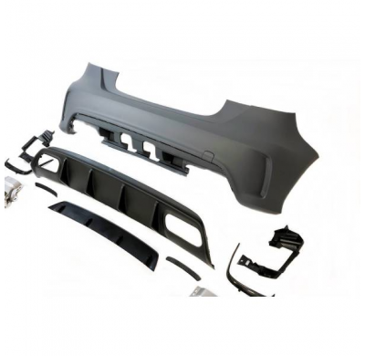 Paragolpes Trasero Mercedes W176 2012-2018 A45 Look Amg Sensores - Plástico Abs