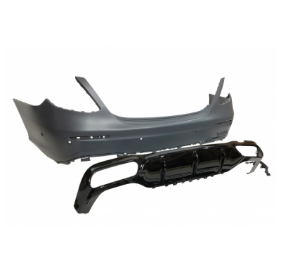 Paragolpes Trasero Mercedes W213 2016+  Look Amg E63 - Plástico Abs