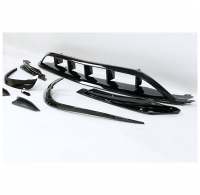 Spoiler Delantero Mercedes W176 16-18 Look Amg A45 Negro Brillante - Plástico Abs
