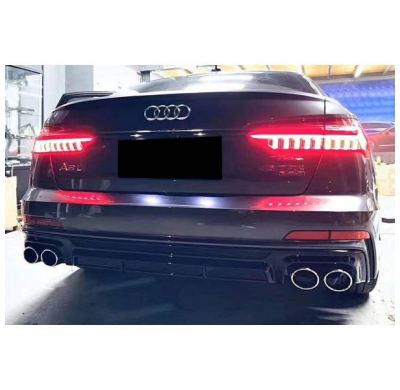 Difusor Trasero Audi A6 / A6 Avant C8 Sline Look RS6 - Plástico ABS