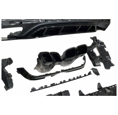 Difusor Trasero Mercedes GLC X253 COUPE 2020+ Black fabricado en: Plástico ABS