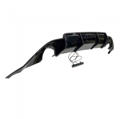 Difusor Trasero Volkswagen Golf 7 Look Trc Negro Brillante *Plástico Abs