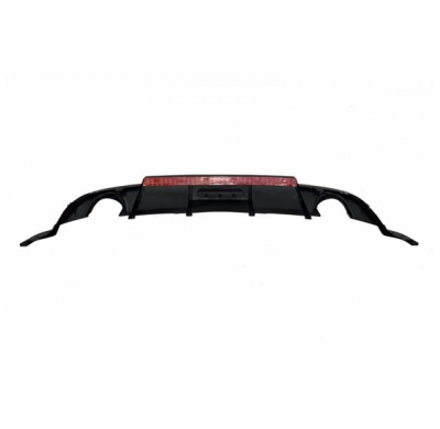 Difusor Trasero Volkswagen Golf 7.5 Look TCR Negro Brillante Red Light fabricado en: Plástico ABS