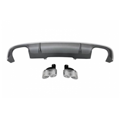 Difusor Trasero Audi A4 4p / Avant 2016+ Sline Plástico Abs