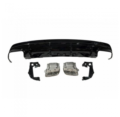 Difusor Trasero Mercedes CLA W117 2013-2015 4D/SW Style Facelift look A45 fabricado en: Plástico ABS