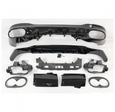Difusor Trasero Mercedes W118 Look A45 Negro Brillo - Plástico ABS
