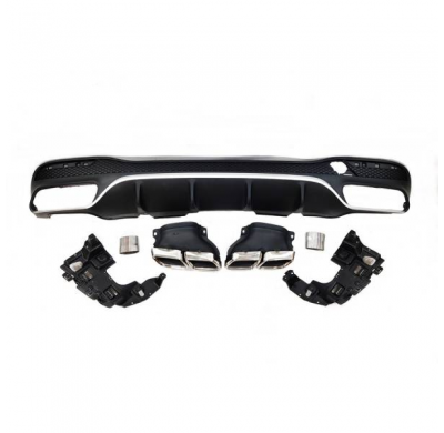 Difusor Trasero Mercedes W166 GLE look 63 AMG ABS Colas - Plástico ABS