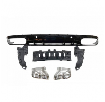 Difusor Trasero Mercedes W205 Coupe 2019 Look C63 Abs - Plástico Abs