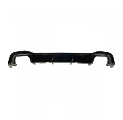 Difusor Trasero Volkswagen Golf 8 GTI Negro brillante 2 Salidas doble Plástico ABS