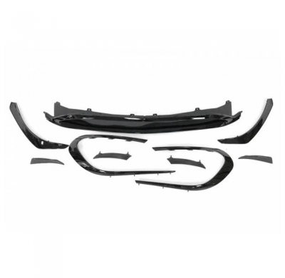 Spoiler Delantero Mercedes W117 Facelift 2017+ Look Amg A45 Negro Brillante Plástico Abs