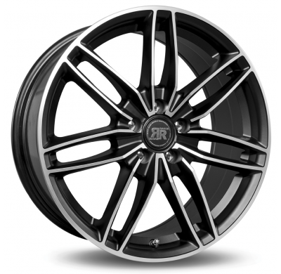 LLANTA ALUMINIO RACER EDITION LIGHT NEGRO SATINADO CARA PULIDA 7 x 16 Et:35  5 x 114,3 66,1