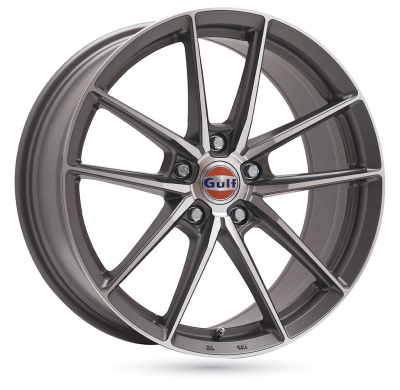 LLANTA ALUMINIO GULF GT-3 GRIS SATINADO CARA PULIDA 8,5 x 19 Et:45  5 x 112 66,5