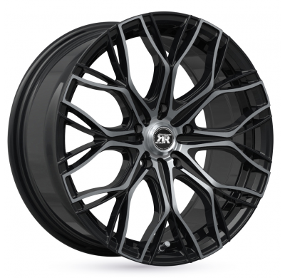 LLANTA ALUMINIO RACER MATRIX NEGRO BRILLANTECARA PULIDA 6,5 x 15 Et:38  4 x 108 63,4