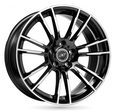 LLANTA ALUMINIO INFINY INDIVIDUAL MOTOR NEGRO BRILLANTECARA PULIDA 8 x 18 Et:43  5 x 112 66,6