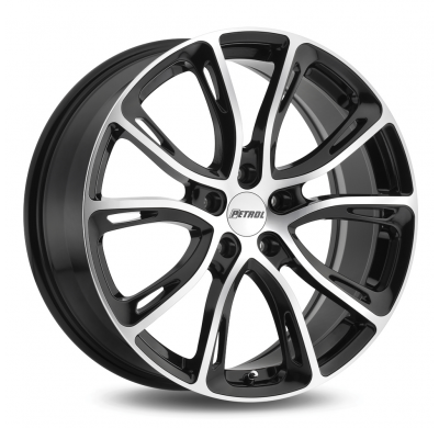 LLANTA ALUMINIO PETROL P5A NEGRO CARA PULIDA 8 x 18 Et:32  5 x 112 72,1