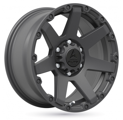 LLANTA ALUMINIO AMERICAN ELITE WHEELS PEACEMAKER NEGRO MATE 9 x 18 Et:15  6 x 139,7 106,1