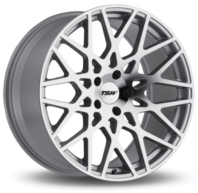 LLANTA ALUMINIO TSW VALE PLATA CARA PULIDA 8 x 17 Et:35  5 x 120 76,1