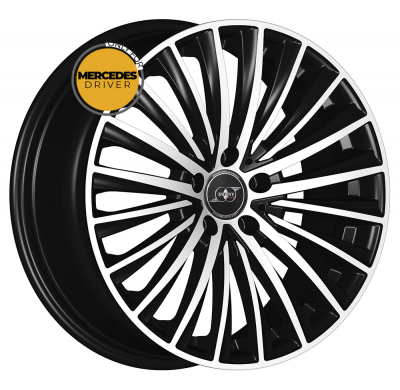 LLANTA ALUMINIO INFINY INDIVIDUAL VECTOR NEGRO BRILLANTECARA PULIDA 9 x 19 Et:42  5 x 112 66,5