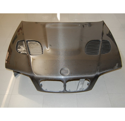 Capó Carbono BMW E46 '98-01 4P Look M3 GTR Fibra de Carbono