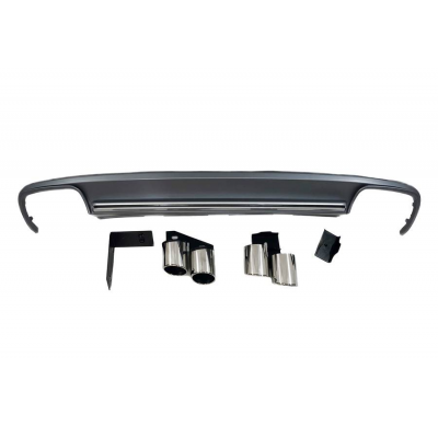 Difusor Trasero Audi A4 B8 4P / Avant 13-15 Look S4 Plástico ABS