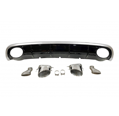 Difusor Trasero Audi A6 Sedan / Avant C7 2011-2014 Look RS6 ABS Plástico ABS