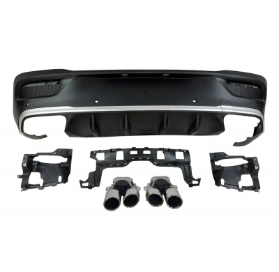 Difusor Trasero Mercedes C167 GLE 2020 Colas Look E53 Plástico ABS