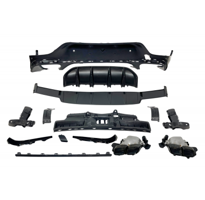 Difusor Trasero Mercedes GLC X253 COUPE 2020+ Look GLC63 Black Plástico ABS