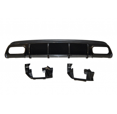 Difusor Trasero Mercedes W176 2012-2018 Look AMG A45 Carbono Plástico ABS