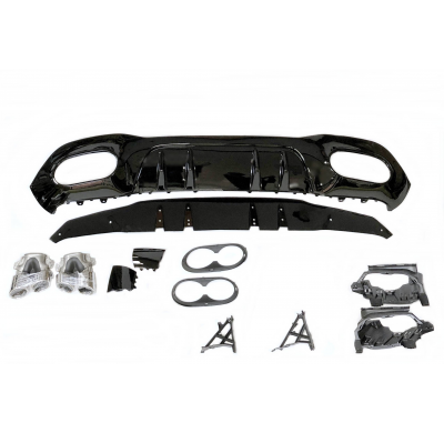 Difusor Trasero Mercedes W177 Look AMG A45 Plástico ABS