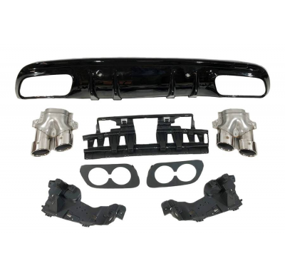Difusor Trasero Mercedes W205 2019+ 4P / SW Look AMG C43 Plástico ABS