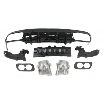 Difusor Trasero Mercedes W205 Coupe 2019+ Look E53 ABS Plástico ABS