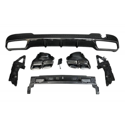 Difusor Trasero Mercedes W212 2014-2015 SW / 4P Look AMG E63 Plástico ABS