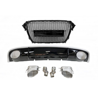 Kit De Carrocería Audi A4 B8 4P / Avant 12-15 Look RS4 Plástico ABS