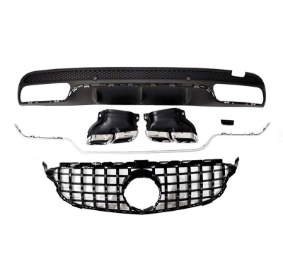 Kit De Carrocería Mercedes W205 2014-2018 4P / SW Look AMG C63 Plástico ABS