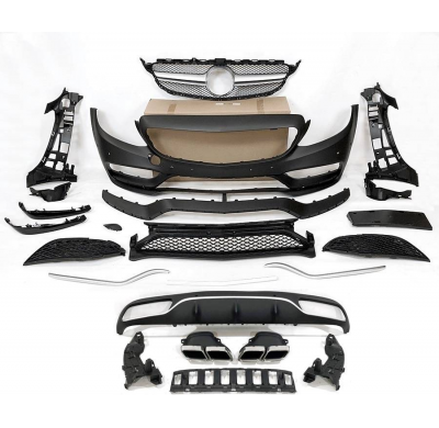 Kit De Carrocería Mercedes W205 2014-2018 2P Look AMG C63 Plástico ABS