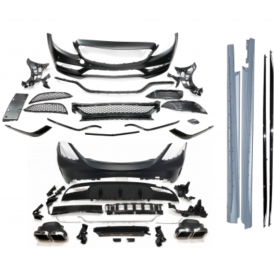 Kit De Carrocería Mercedes W205 2014-2018 4P Look AMG C63 Plástico ABS
