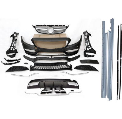 Kit De Carrocería Mercedes W205 2014-2018 4P / SW Look C63 Plástico ABS